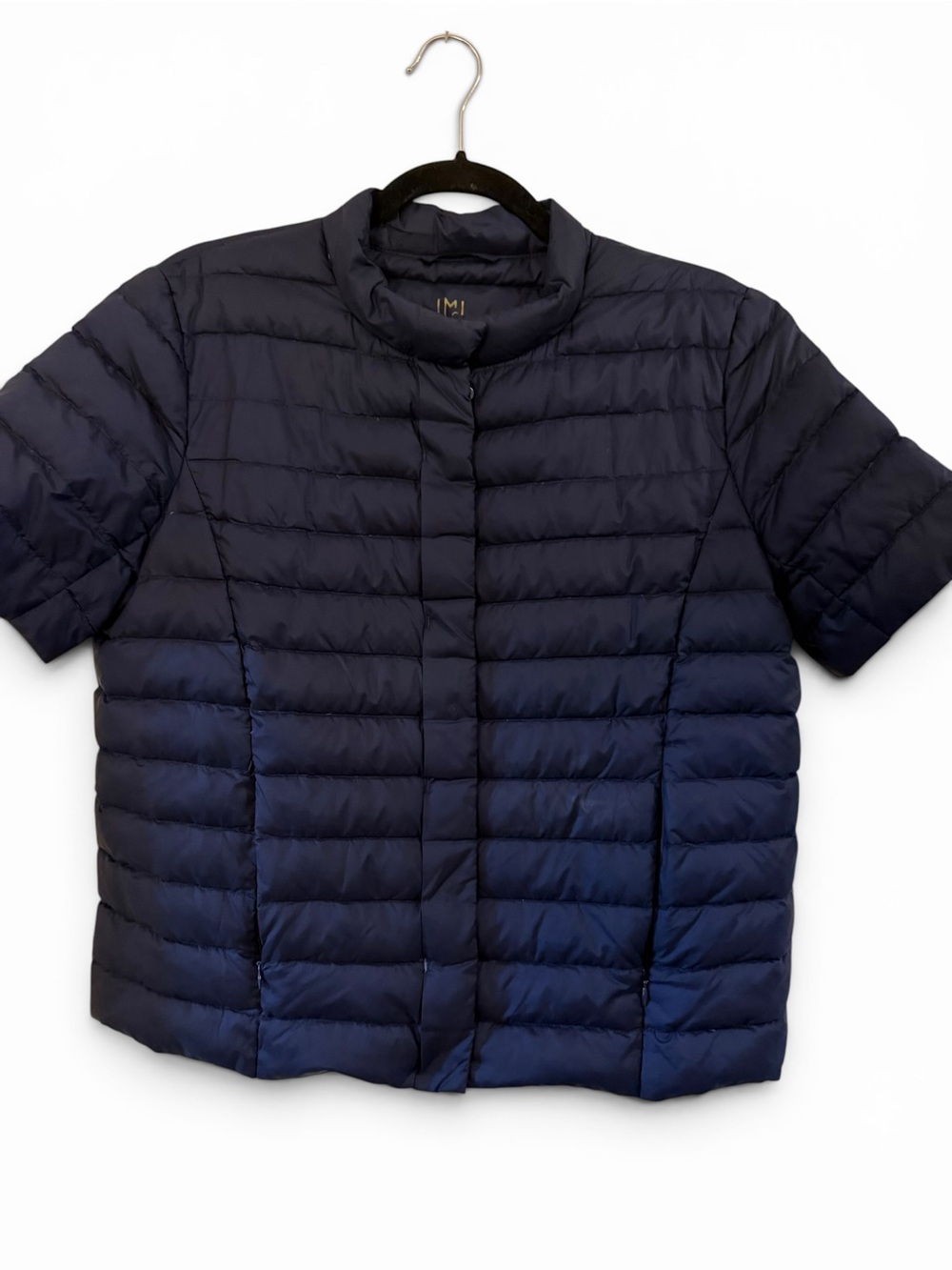 J.McLaughlin Kennedy short sleeve lightweight quilted down puffer jacket size M - Picture 2 of 5